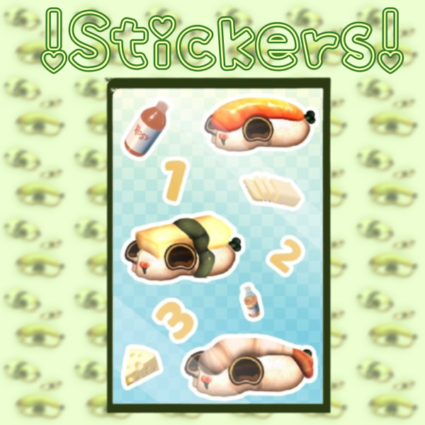 Nigiri Pigeon Drumstick Sticker Sheet