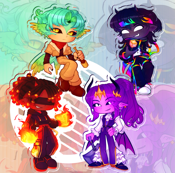 Unstable Universe Quartet Acrylic Keychains