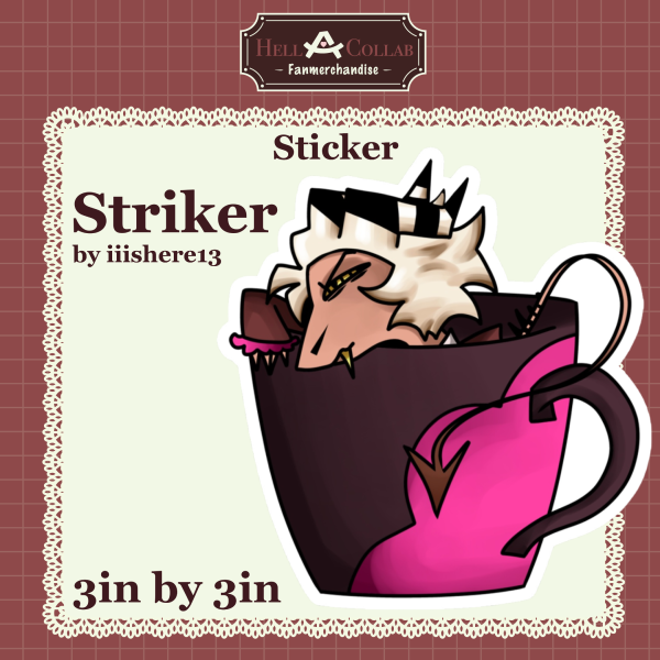 Striker | Die Cut Sticker | HellACollab Maid Collection