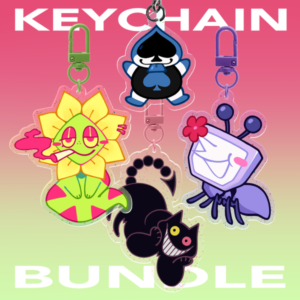 Silly Deltarune Keychain Bundle