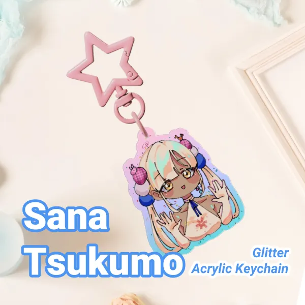 Tsukumo Sana : Glitter Keychain | Vtuber
