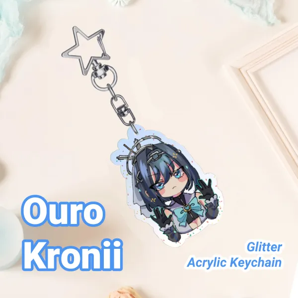 Ouro Kronii : Glitter Keychain | Vtuber