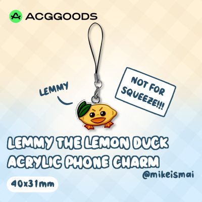 Lemmy the Lemon Duck Acrylic Phone Charm