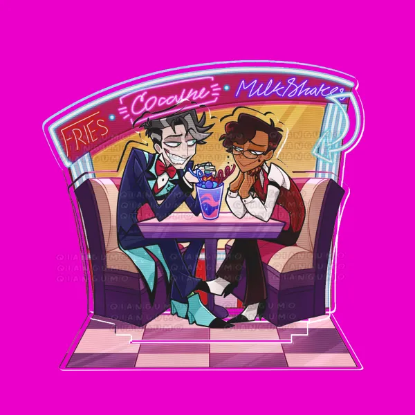 Hazbin Hotel Murdermedia Smoothie Date Acrylic Standee