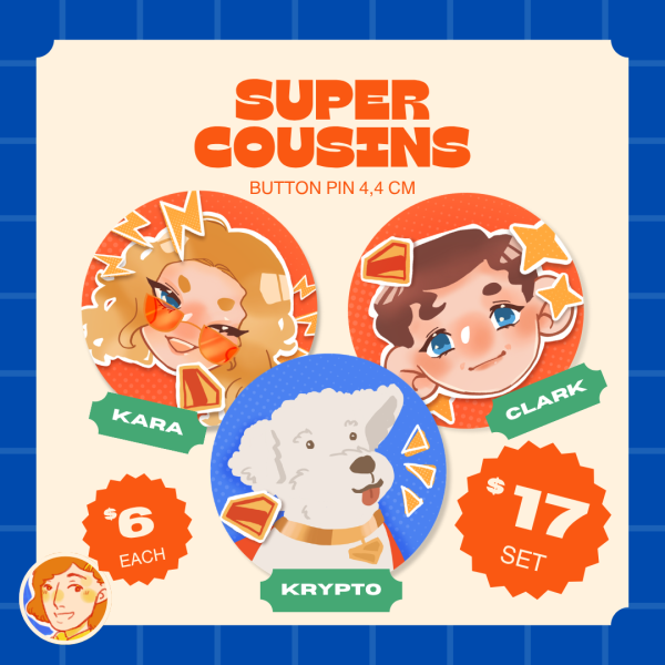 Supercousins | Button Pins