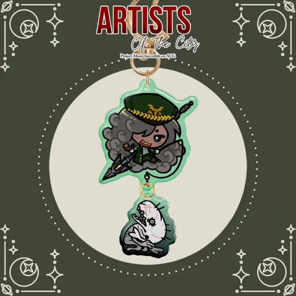 Ahab Pallid Whale Epoxy Connection Keychain