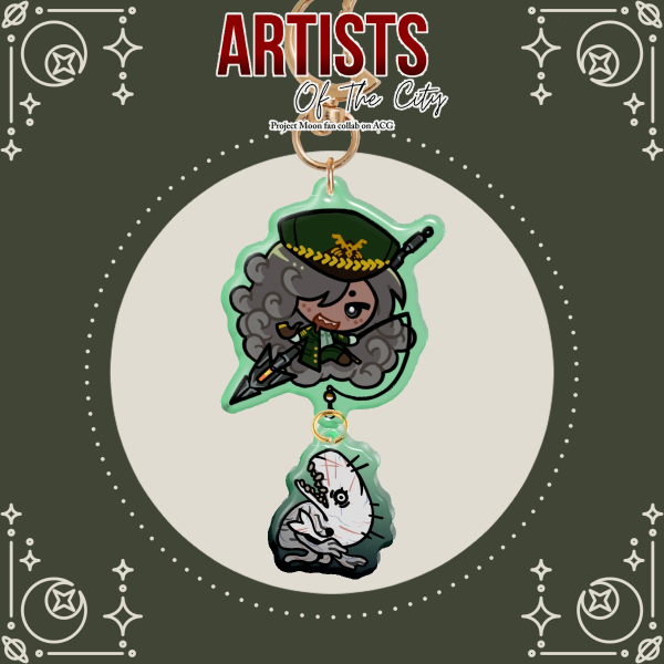 Ahab Pallid Whale Epoxy Connection Keychain