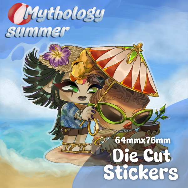 Orpheus and Eurydice Die Cut Stickers // Hades