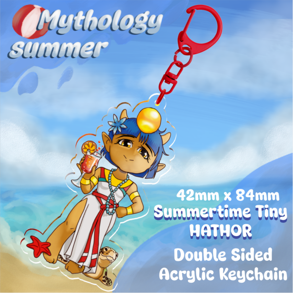 Summertime Tiny Hathor Clear Acrylic Keychain