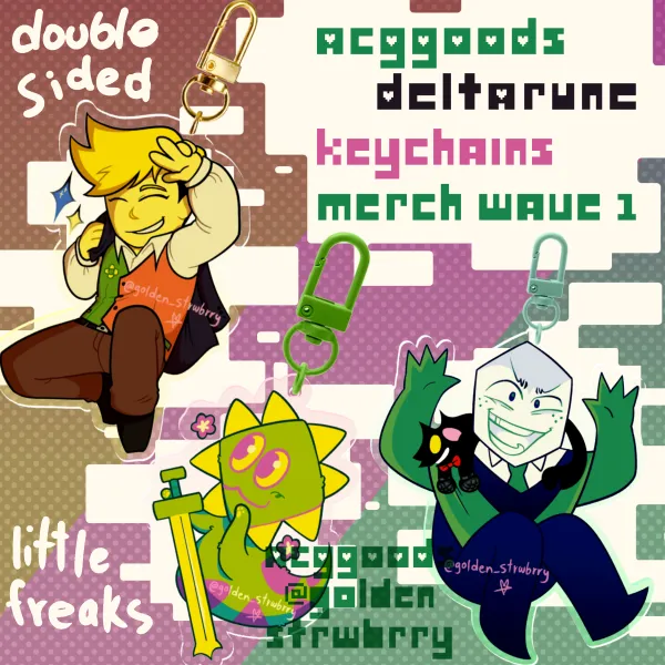 Deltarune Wave 1 Double Sided Acrylic Keychains