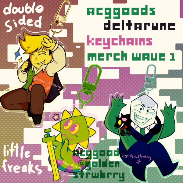 Deltarune Wave 1 Double Sided Acrylic Keychains