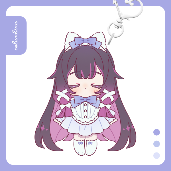 Columbina | Glitter epoxy keychain