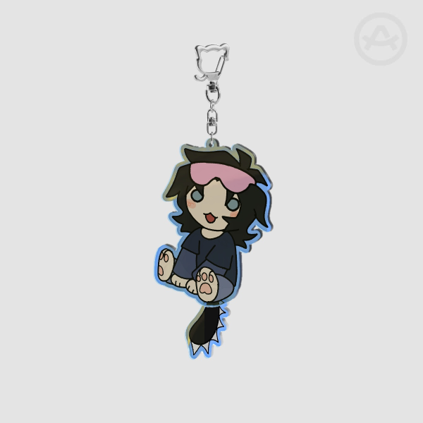Sleepy Two Time Tail-wagging Keychain