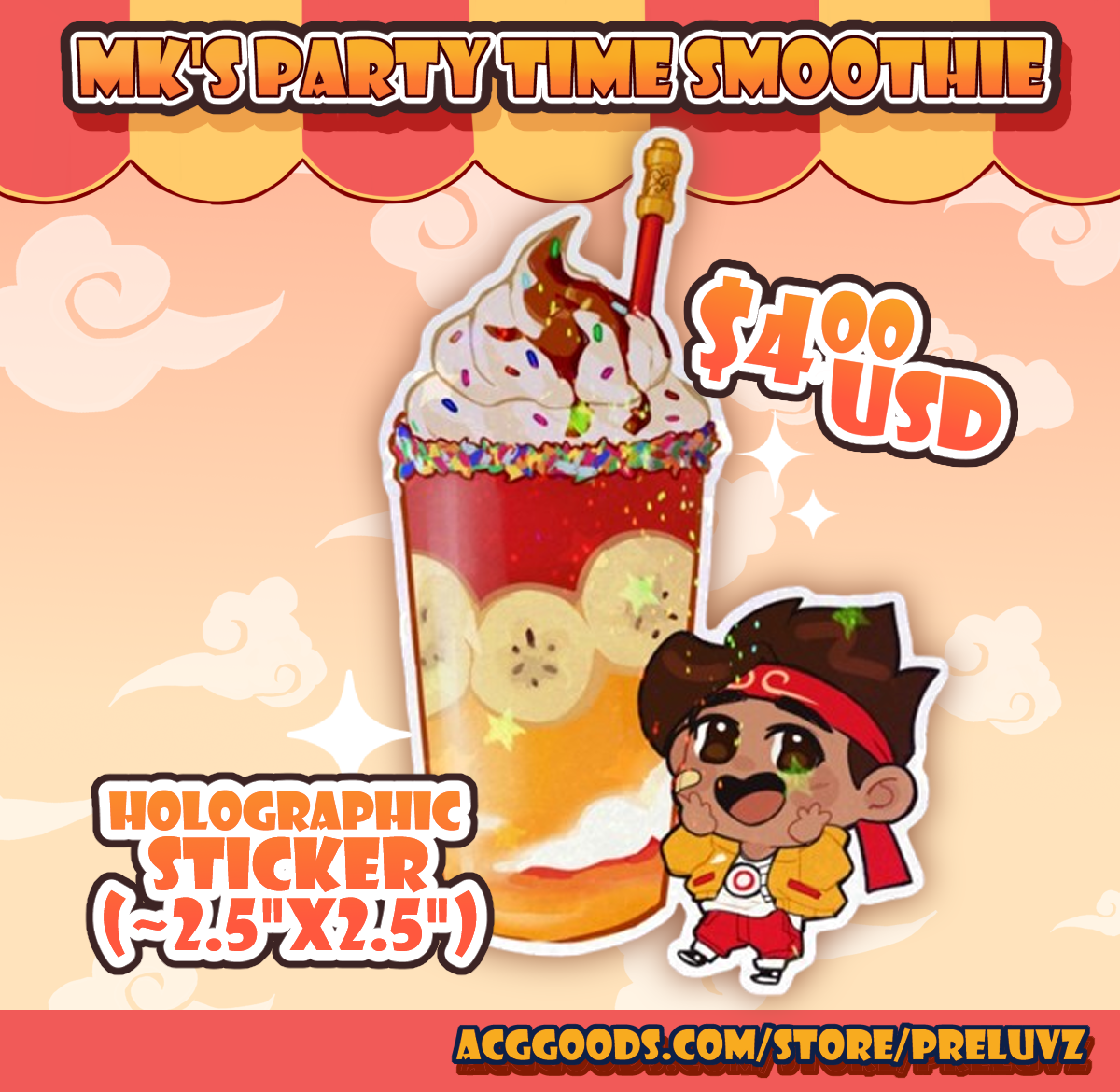 MK Party Time Smoothie Sticker