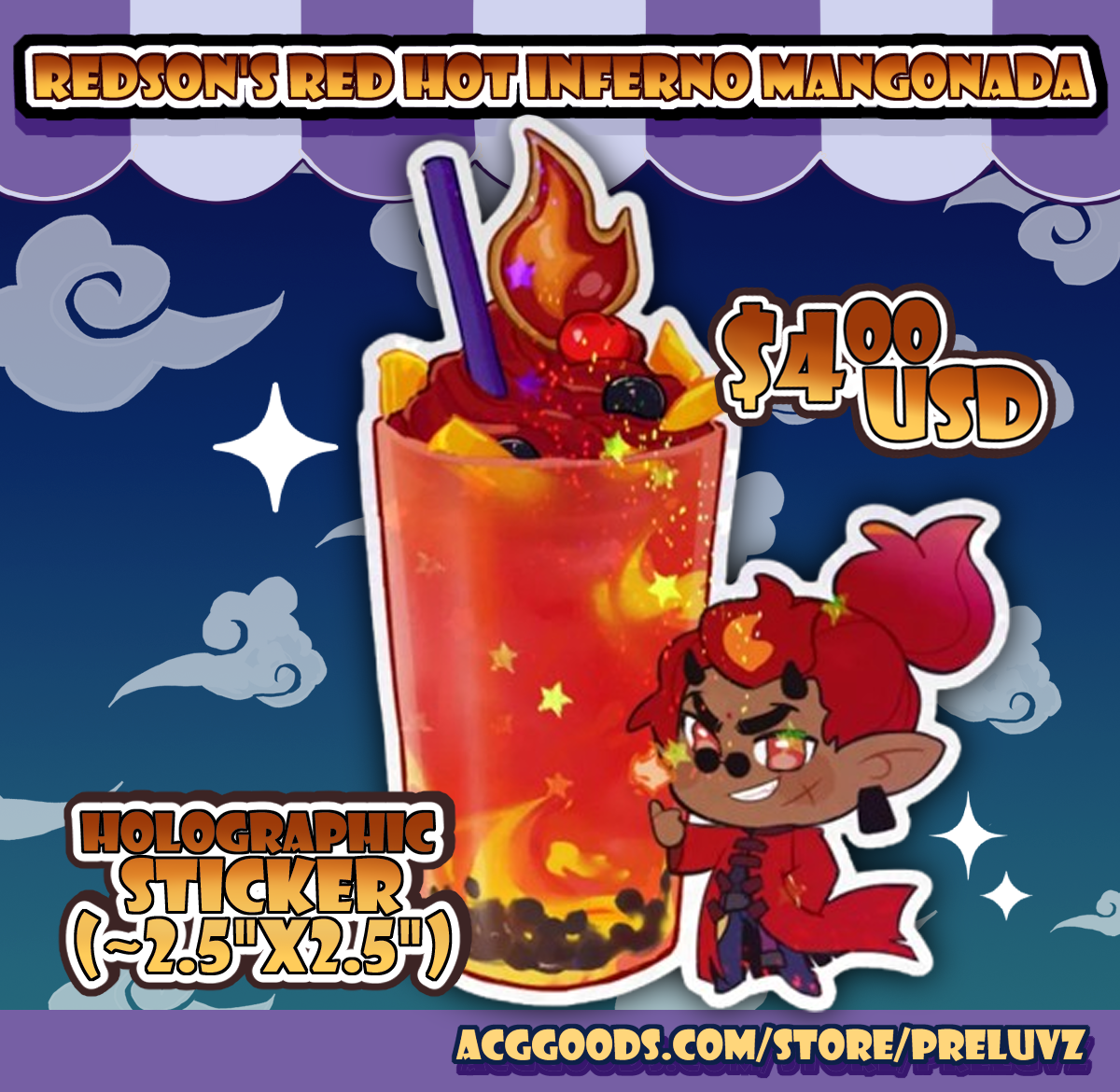 Redson's Red Hot Inferno Mangonada Sticker