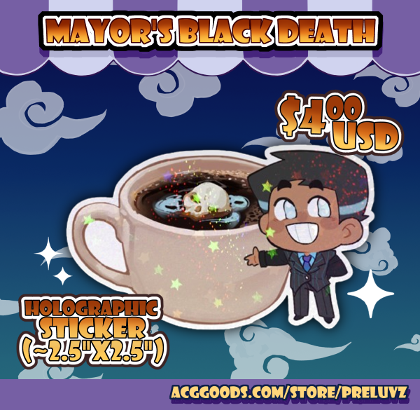Mayor's Black Death Sticker