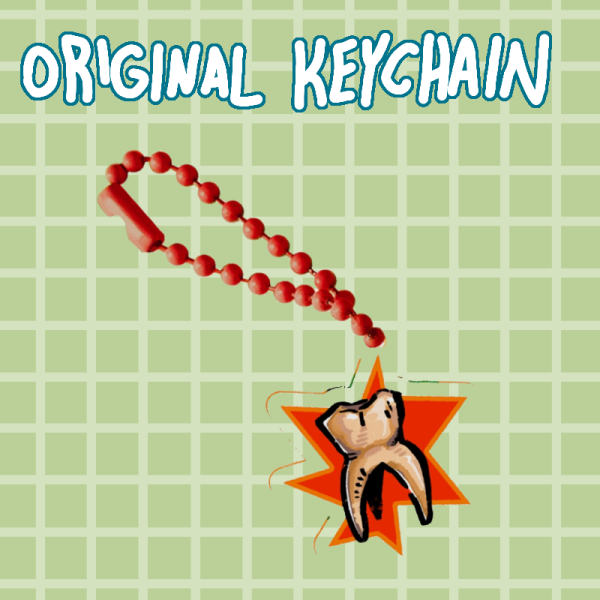 Tooth Keychain Charm