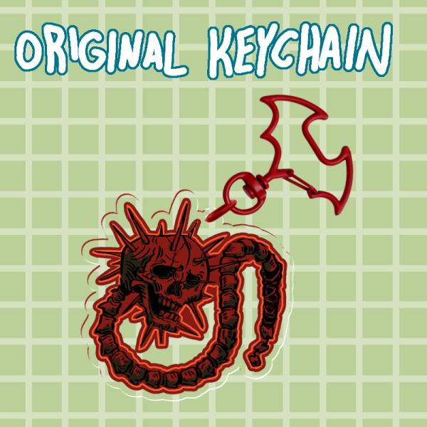Skull Mace Keychain
