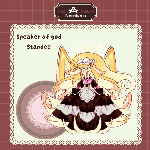 Speaker of god Standee Maid Cafe Hell-a-Collab