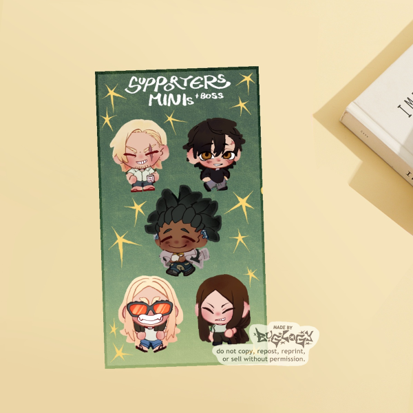 【 Cleaners Mini 】Supporters Minis + Boss Sticker Sheet