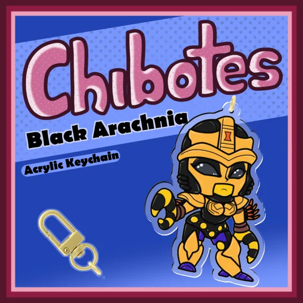 Black Arachnia - Chibotes - Acrylic Keychain