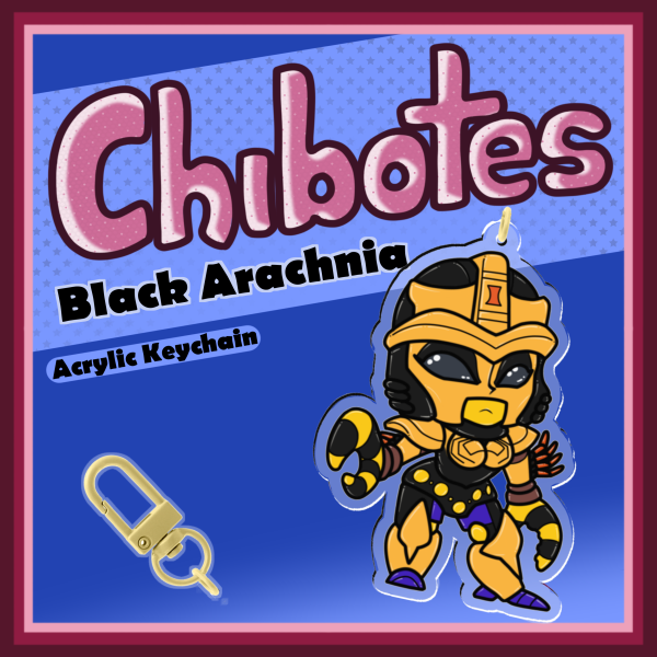 Black Arachnia - Chibotes - Acrylic Keychain