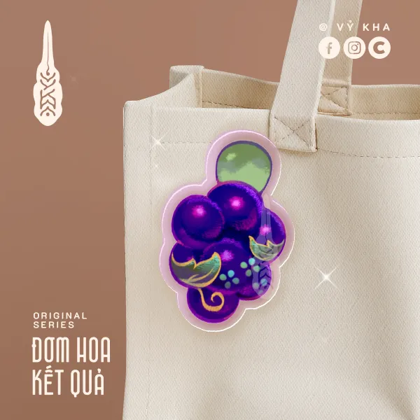 "Grape Muse" • Acrylic Pins