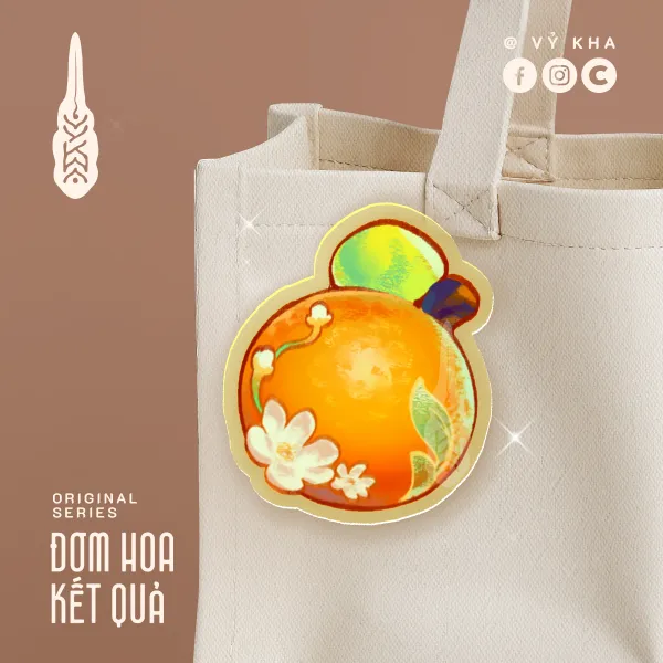 "Orange Muse" • Acrylic Pins