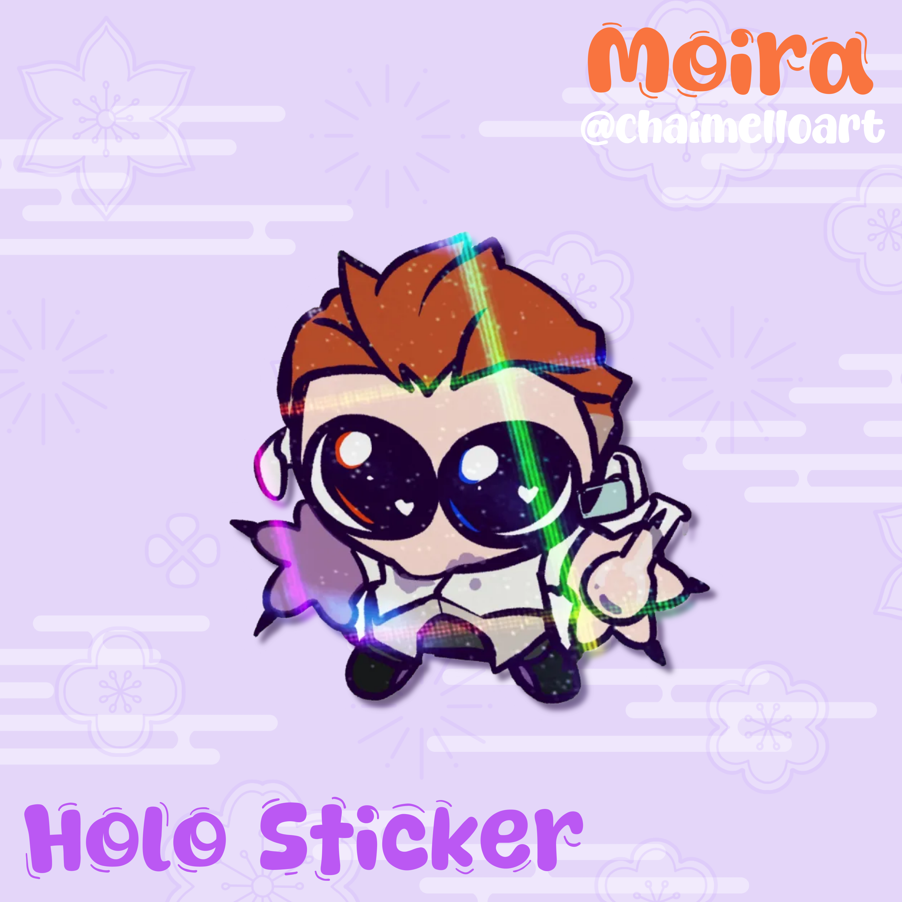 she drinked it all 🎔 Rainbow Holo Sticker