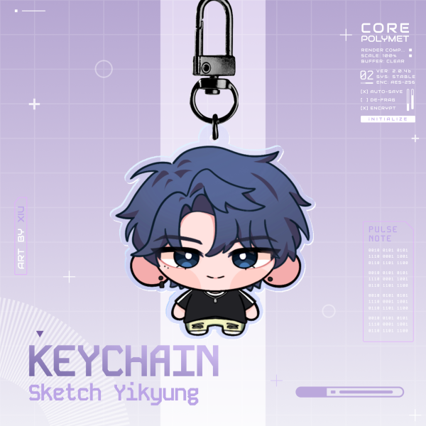 Sketch YK Keychain