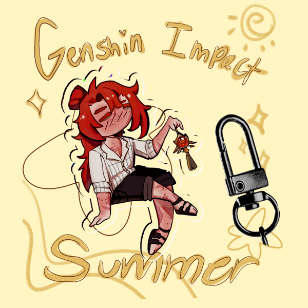 Summer Burnt Diluc Keychain