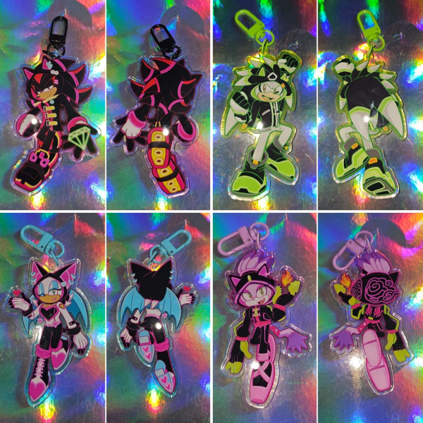 Team Shadow Neon suit set, Acrylic Keychains