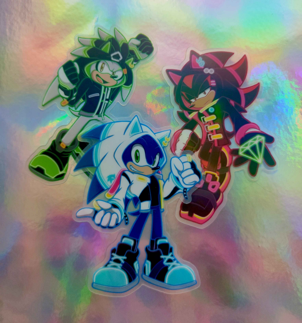 Triple Neon "S" Stickers
