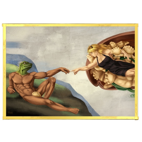 The Creation of Gyoza Art Board with Gold-edged - 5.8" x8.3"(148x210mm)