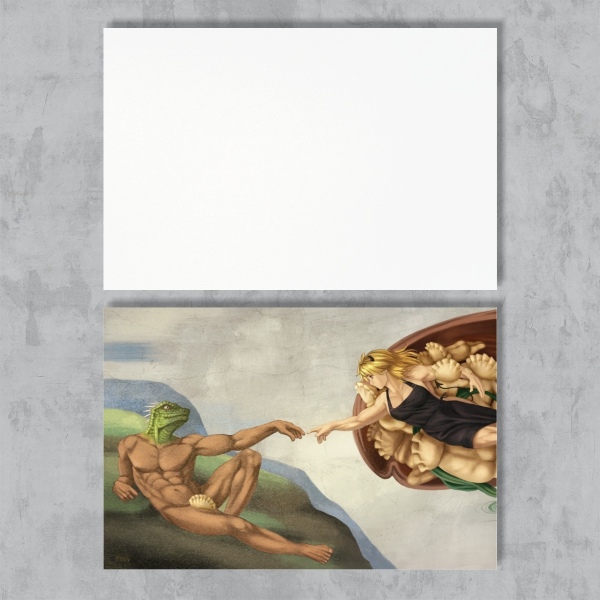The Creation of Gyoza 4x6" Pearl Postcard - Dorohedoro