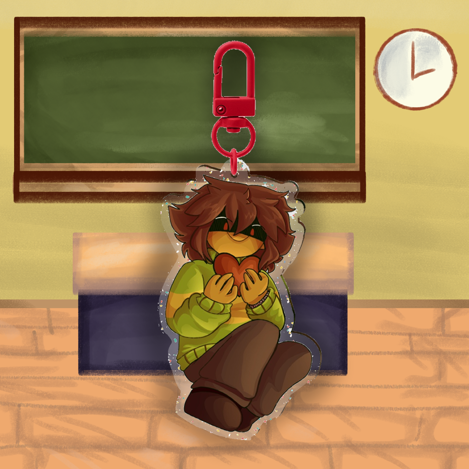 Kris Glitter Keychain, Deltarune