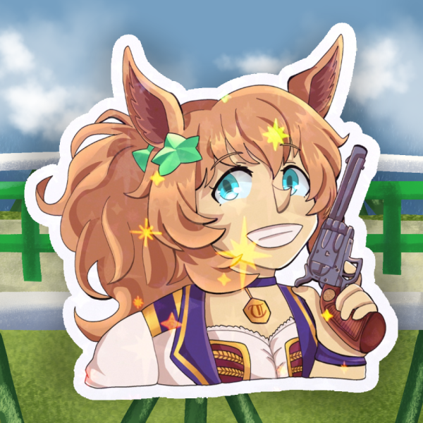 Taiki Shuttle Holo Star Sticker, Umamusume