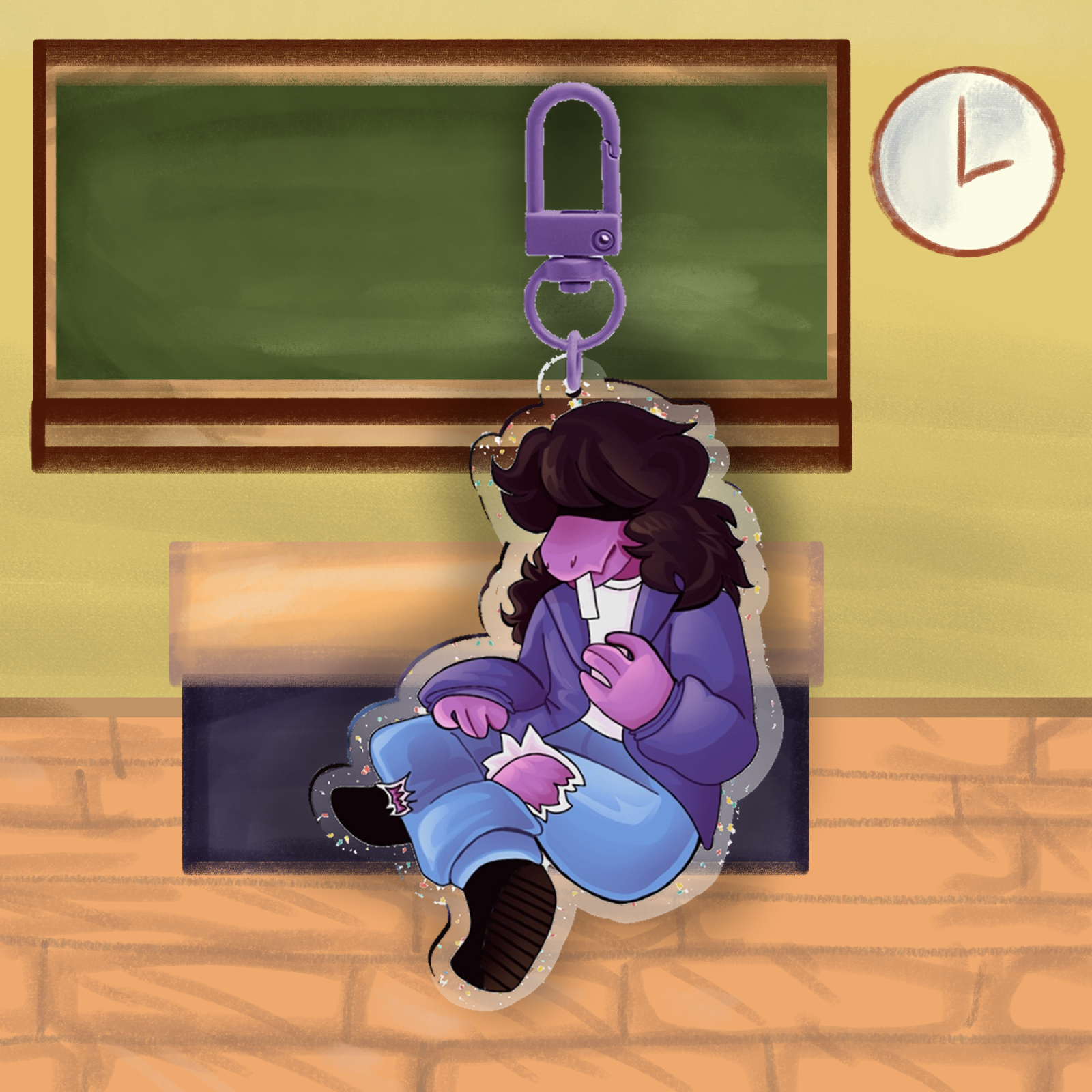 Susie Glitter Keychain, Deltarune
