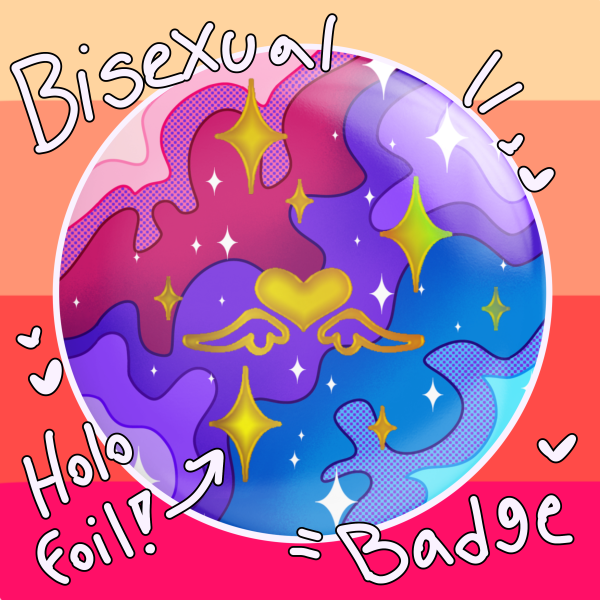 Bisexual Foil Badge