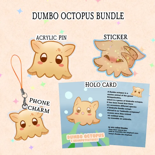Dumbo Octopus bundle || Sea creatures collab