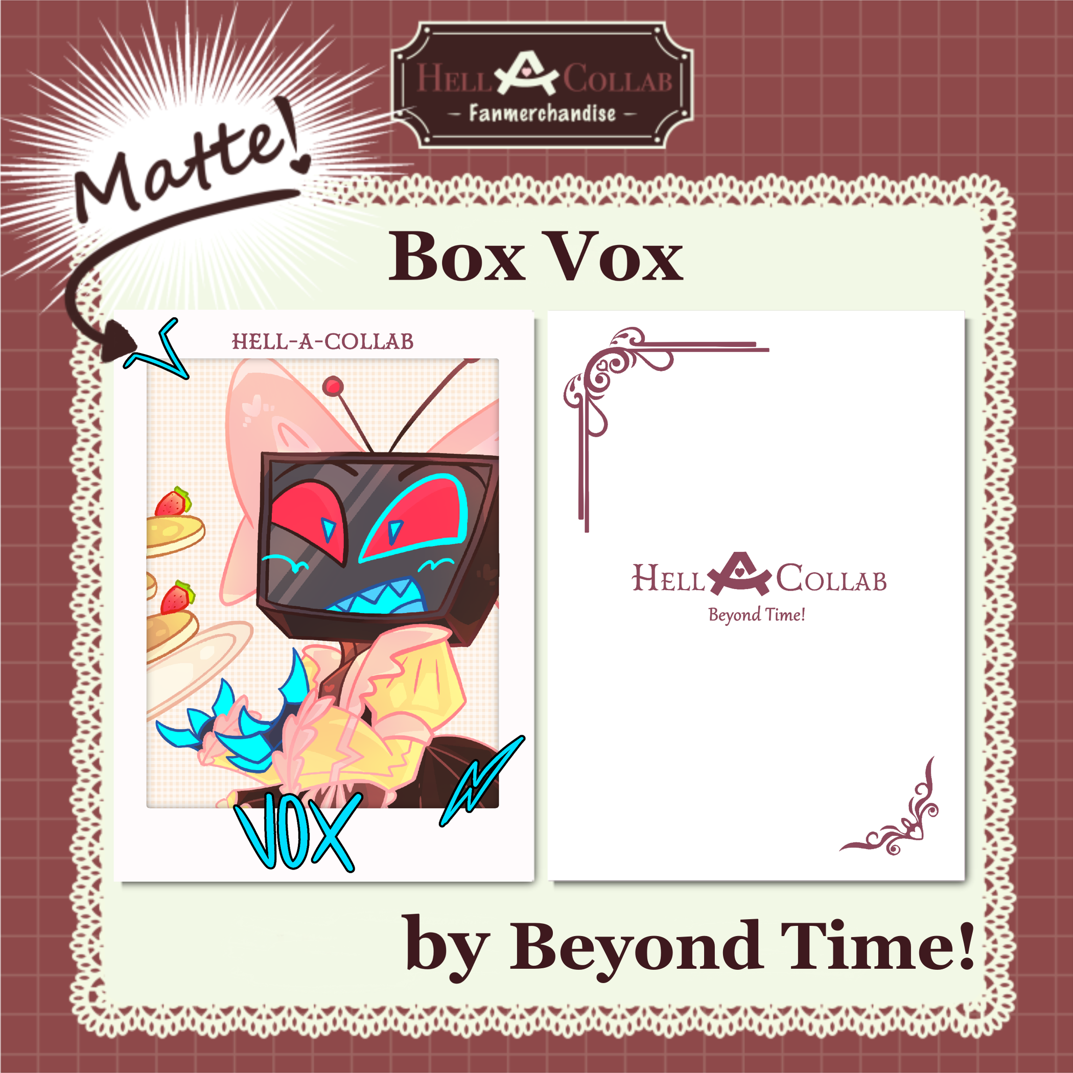 Vox (Past) Photocard || Maid Cafe Hell-a-Collab