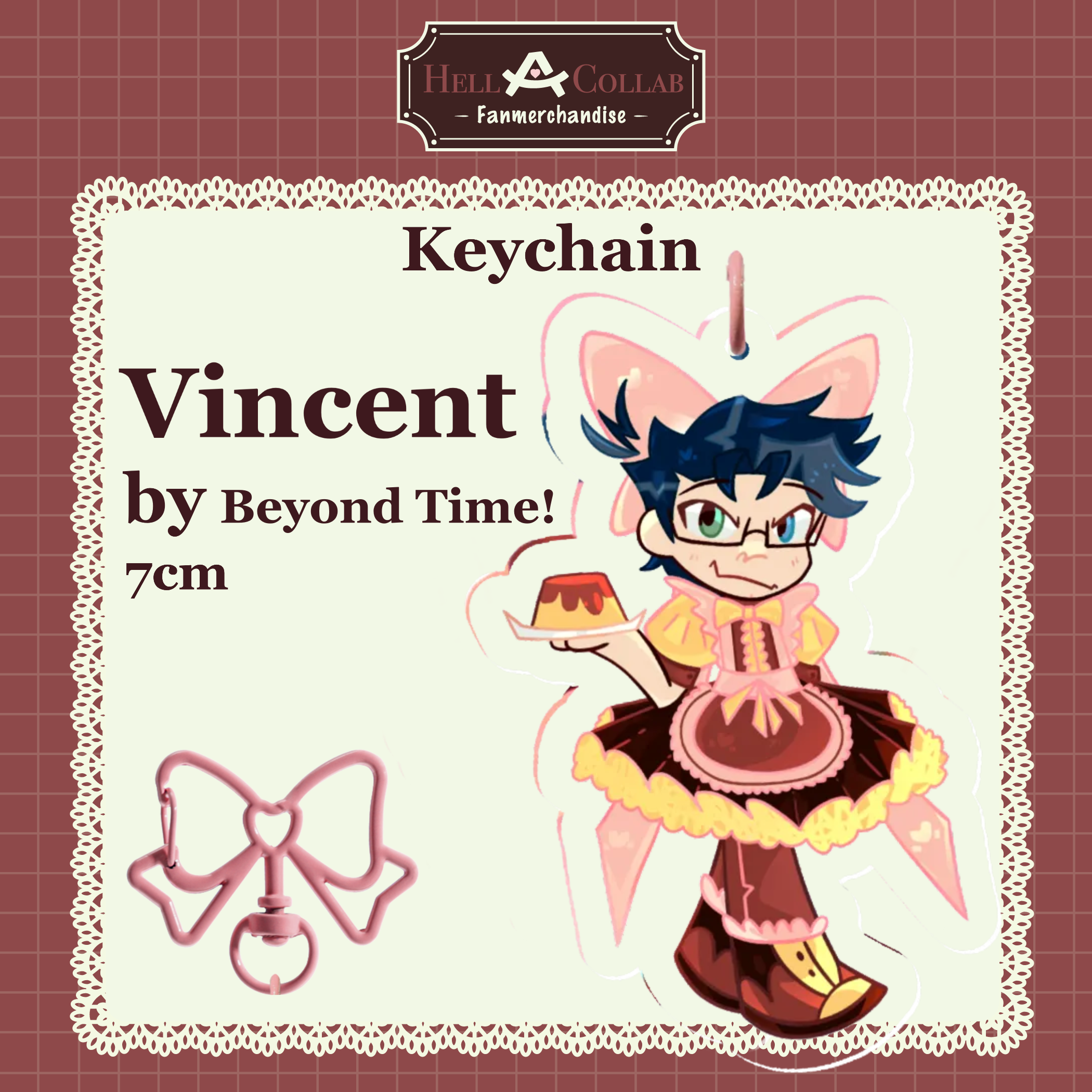Vincent Keychain || Maid Cafe Hell-a-Collab