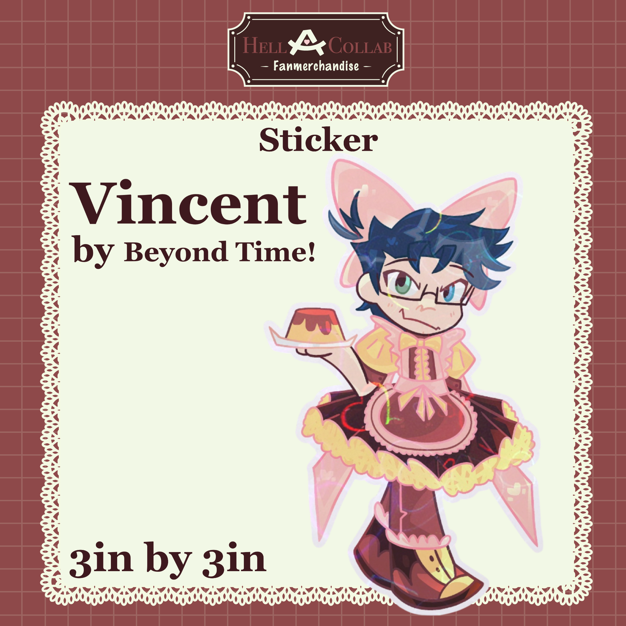 Vincent Sticker || Maid Cafe Hell-a-Collab