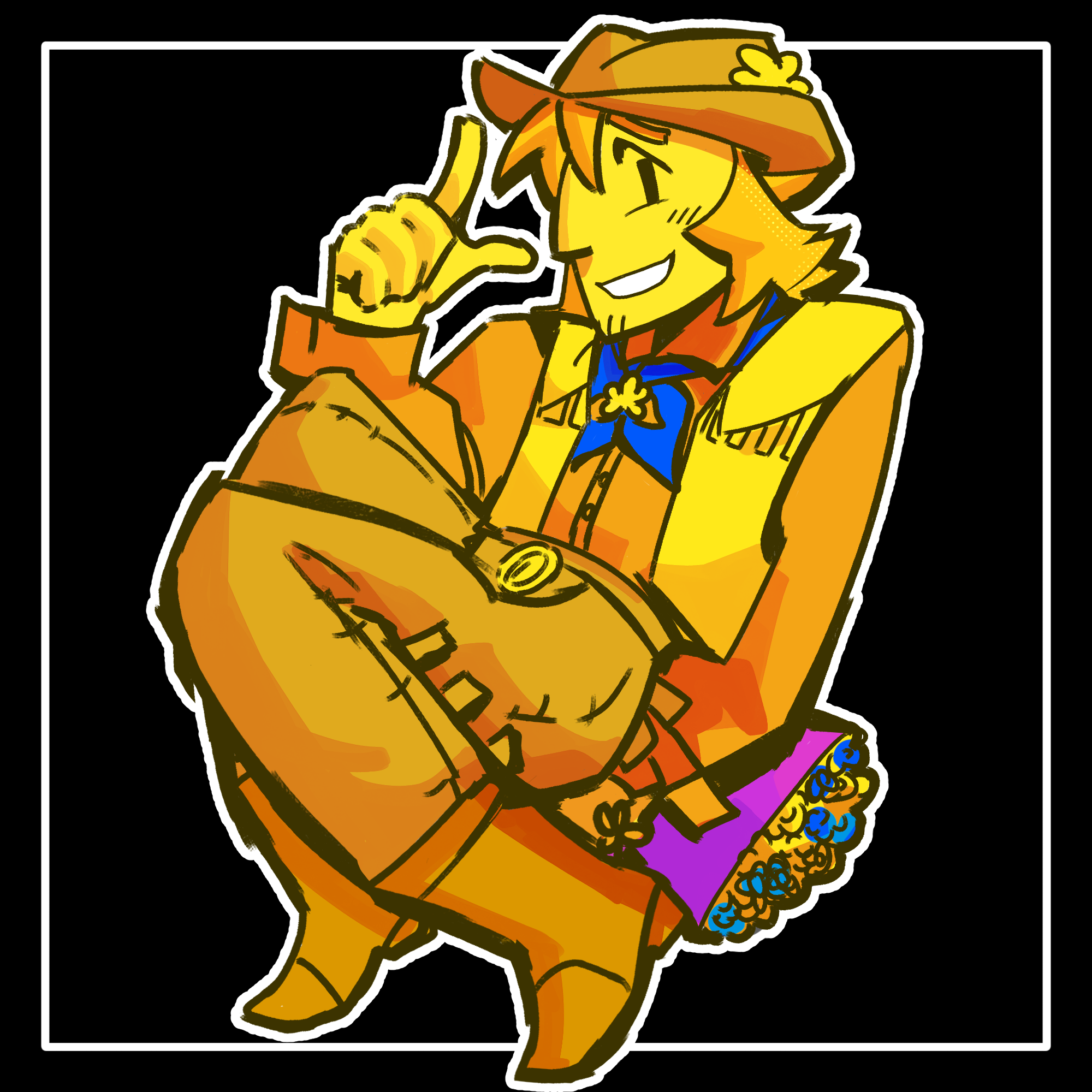 Deltarune Yellow Acrylic Keychain