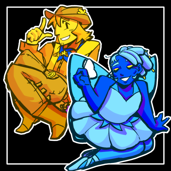 Deltarune Yellow and Blue Keychain Pack