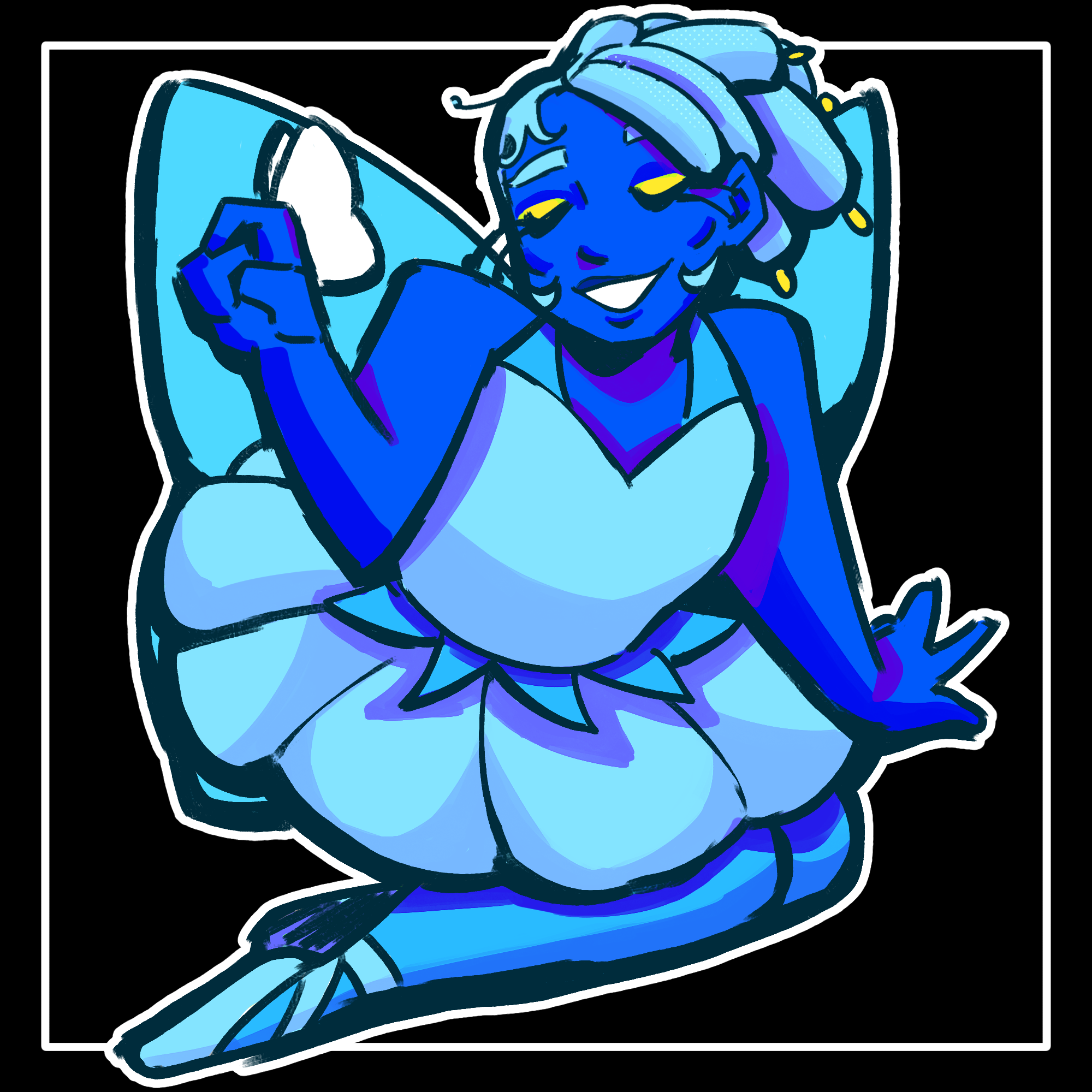Deltarune Blue Acrylic Keychain