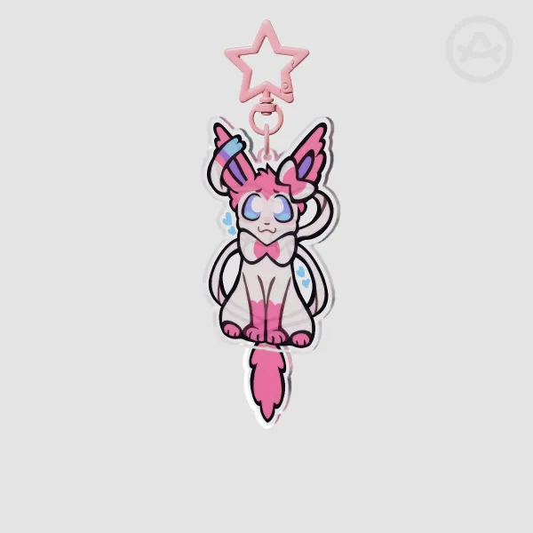 Sylveon Tail Wagging Keychain