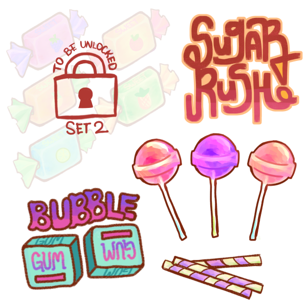 Sugar Rush Sticker Set 1