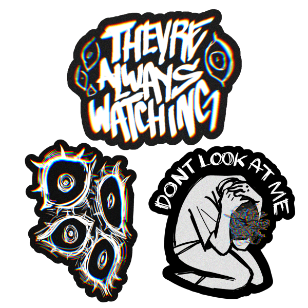 Fear of Being Perceived Sticker Set