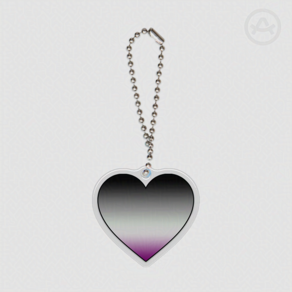 3D Asexual Heart - 4CM Charm